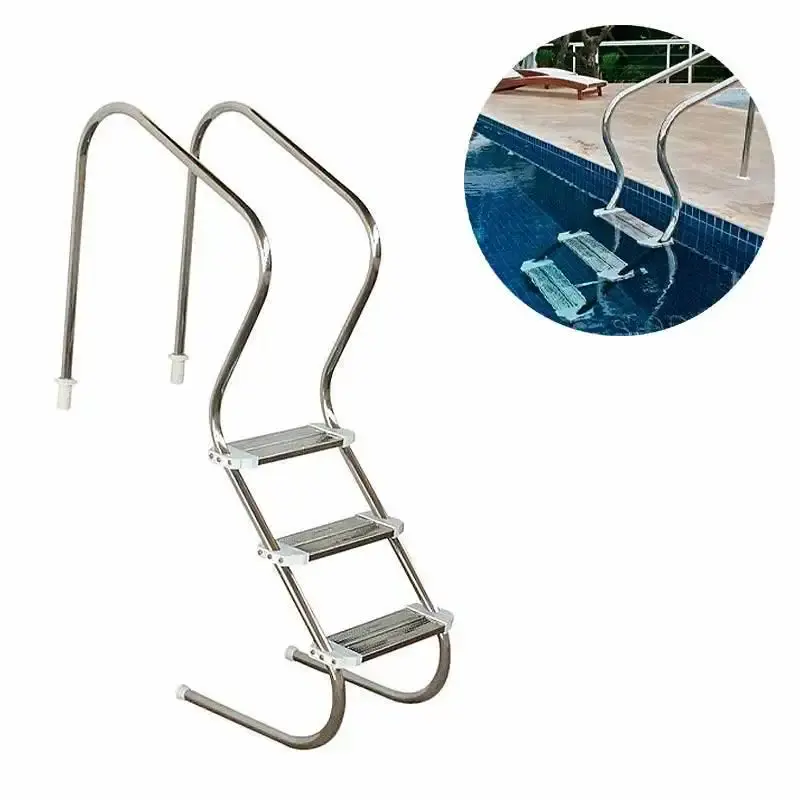 Escada para piscina 3 degraus confort inox 010102 Sodramar