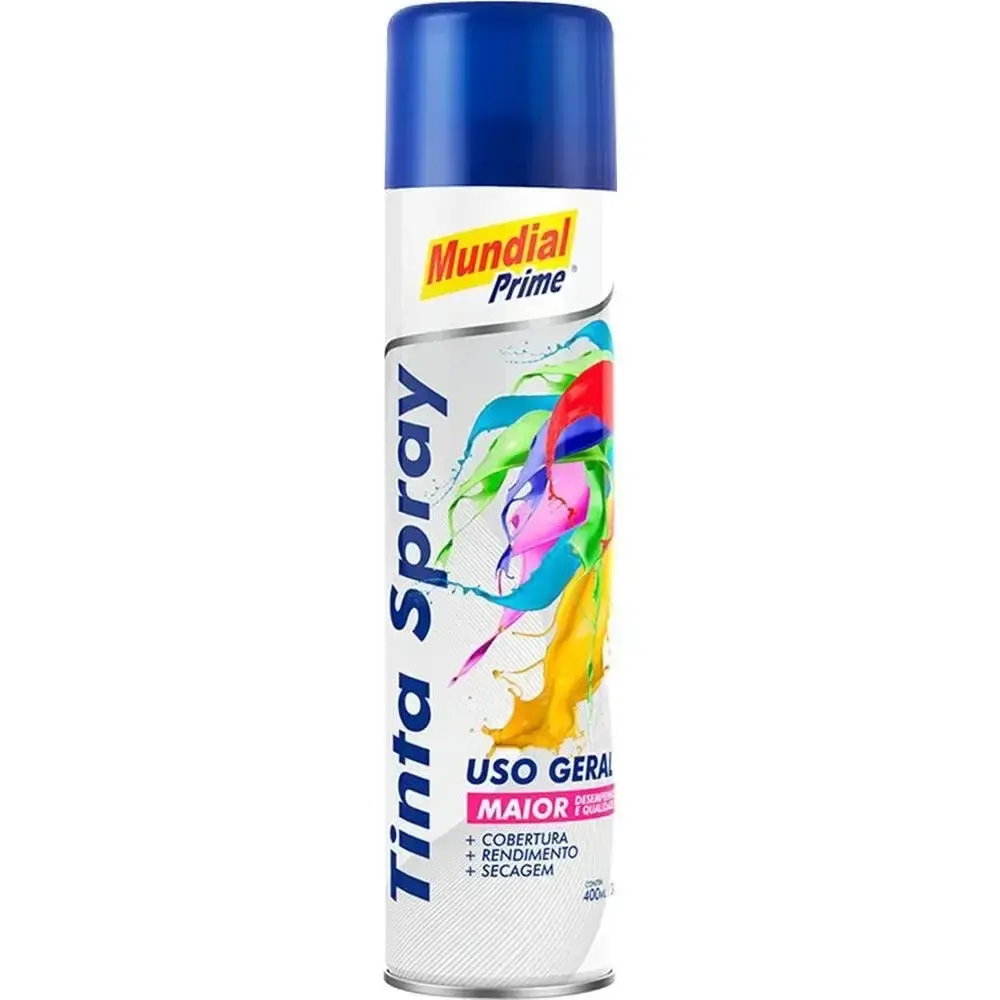 Tinta spray 400 ML mundial prime Branco — fotografia 8