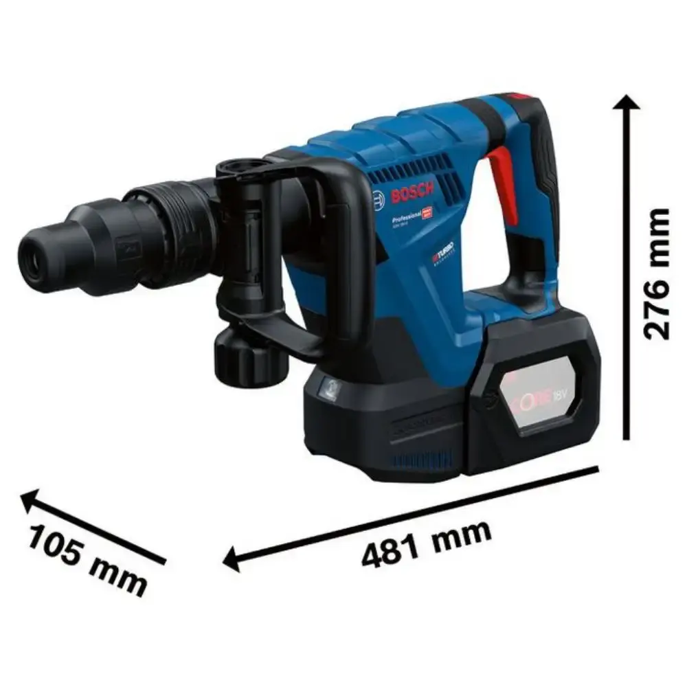 Martelete demolidor brushless 18V 8,5J GSH 18V-5 sem bateria e carregador Bosch — fotografia 3