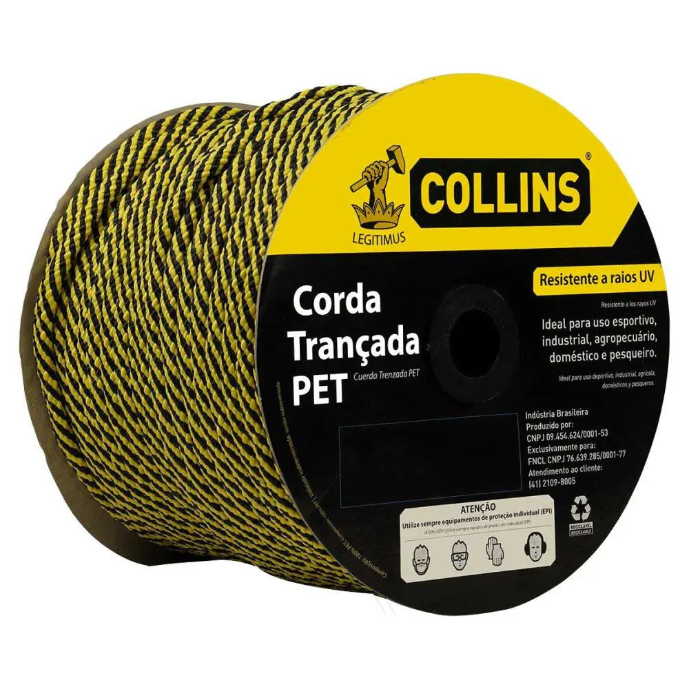 Corda pet trançada colorida 12MMX105M Collins — fotografia de referência