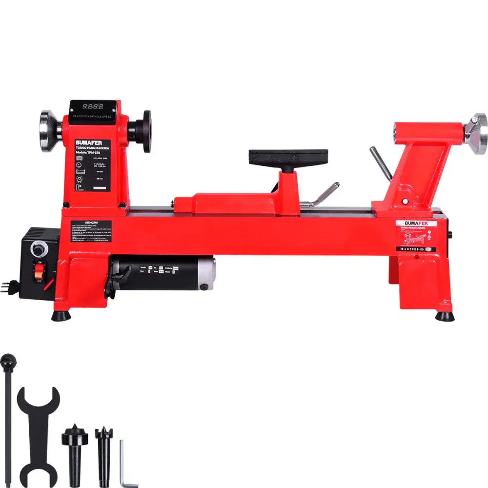 Torno para madeira TPM-550 450MM 550W Bumafer — fotografia de referência