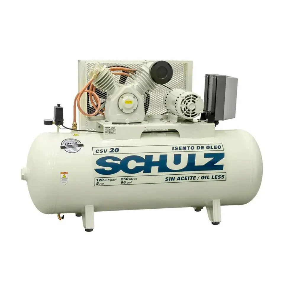 Compressor odonto óleo CSV20/250 5CV 220V Schulz — fotografia de referência