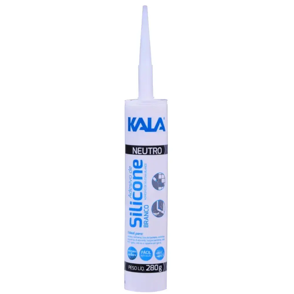 Adesivo de silicone neutro branco 280G Kala — fotografia 2