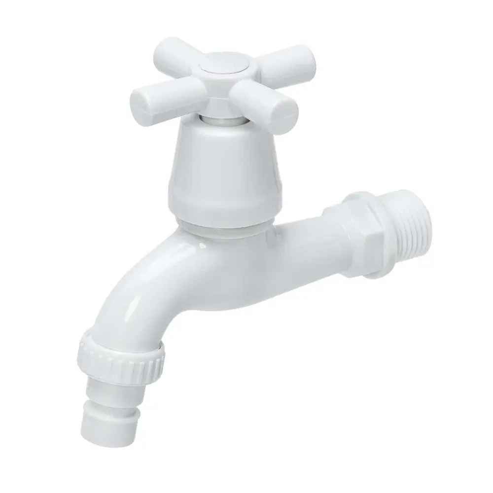 Torneira para tanque e jardim abs branco C66 Liege
