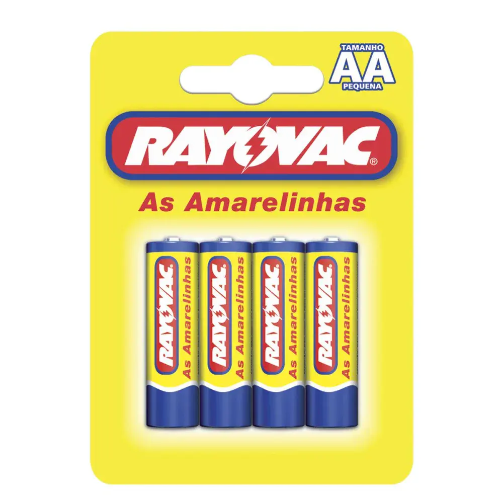 Pilha amarelinha Rayovac aaa palito enc 04PCS — fotografia de referência