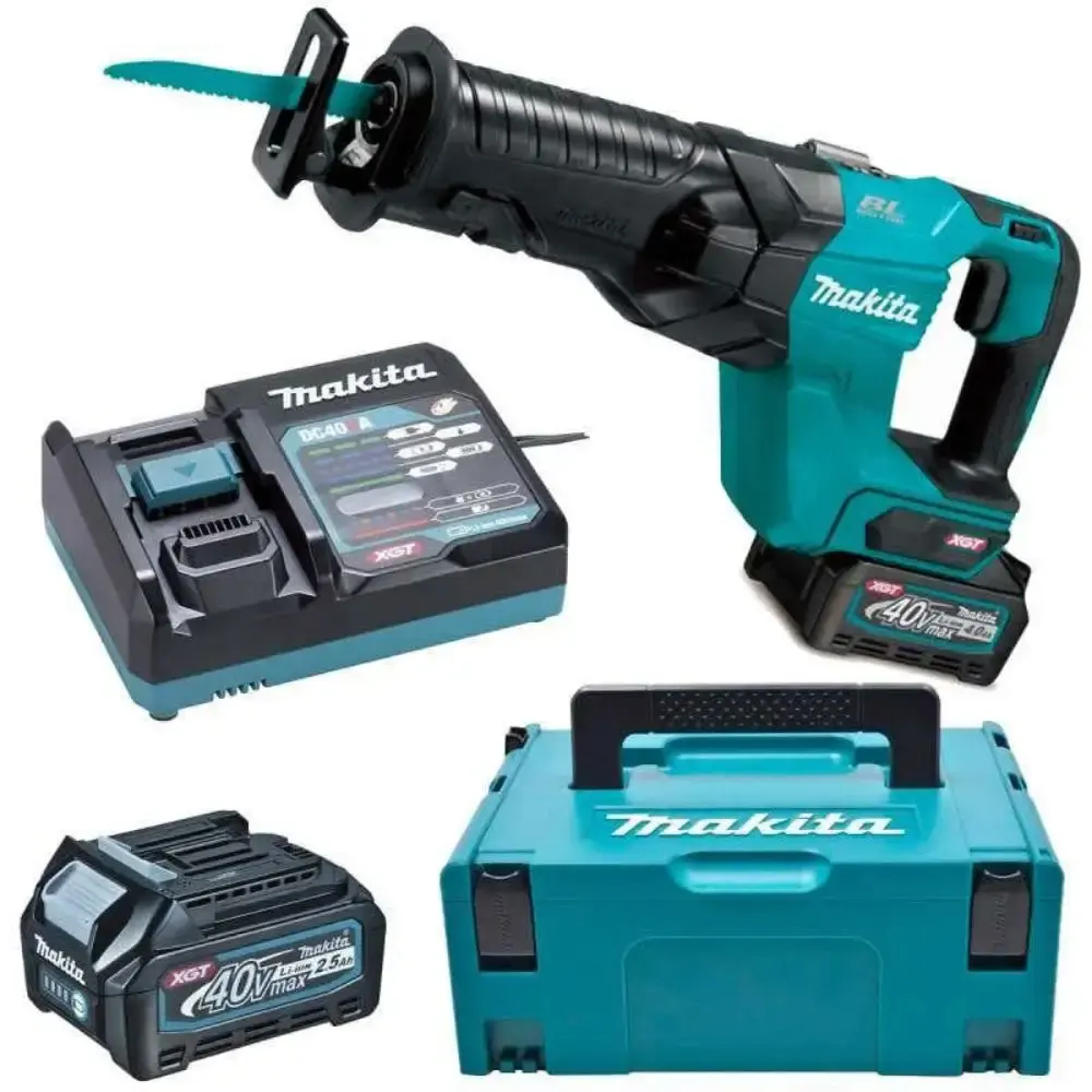 Serra sabre à bateria 40,0V com 2 baterias e maleta JR001GD201 Makita 110 V