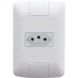 Conjunto com 1 tomada 2P+T 20A branco 250V Tramontina — fotografia 4