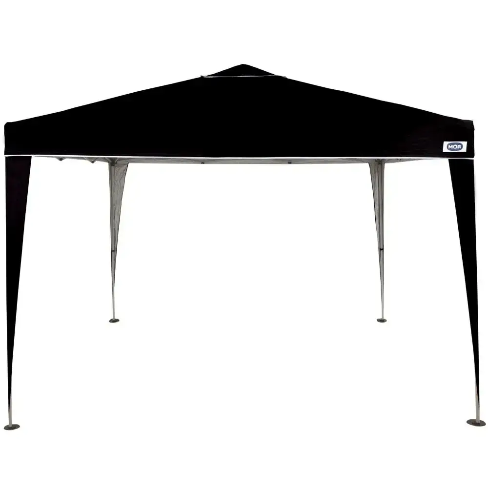 Tenda gazebo preto em poliéster 3X3 metros dobravel x-flex 003576 Mor — fotografia de referência