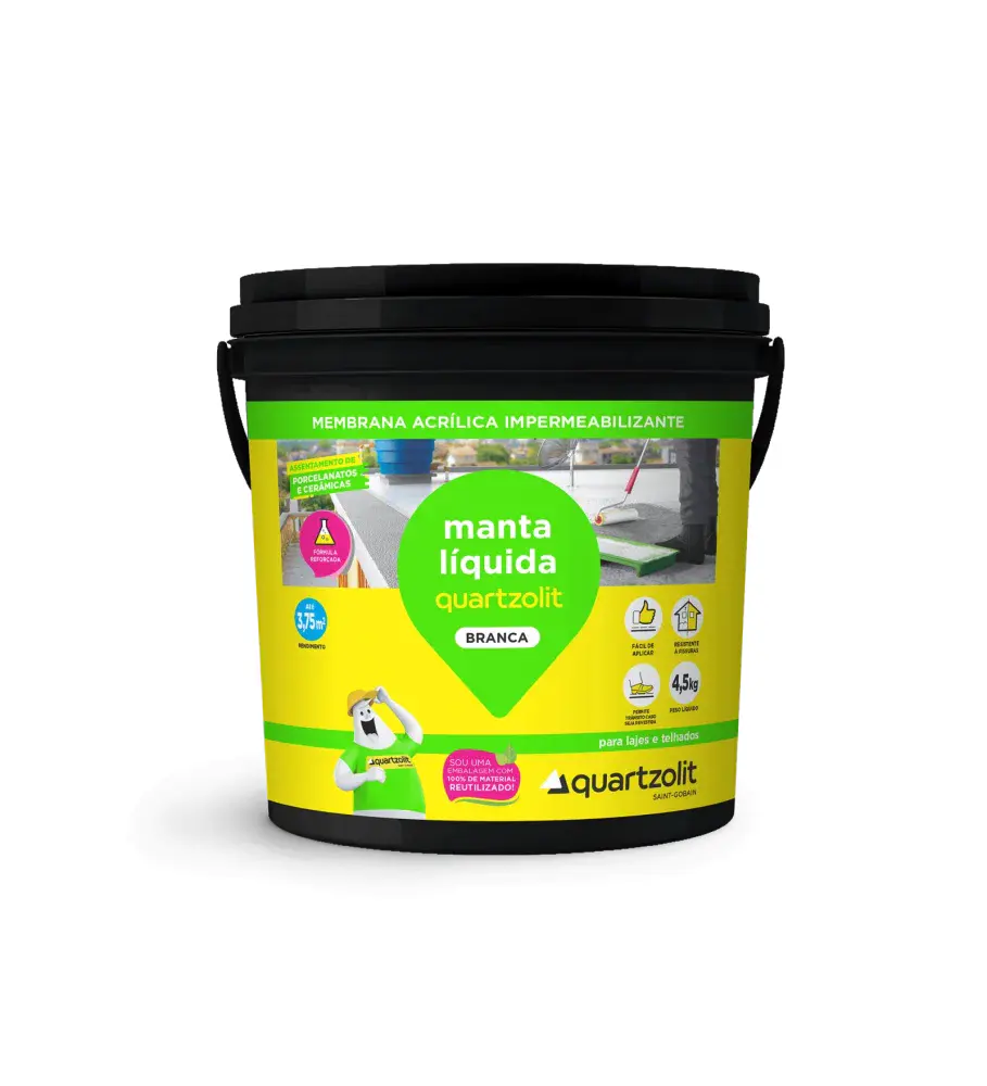 Manta líquida branca 4,5KG Quartzolit — fotografia 2