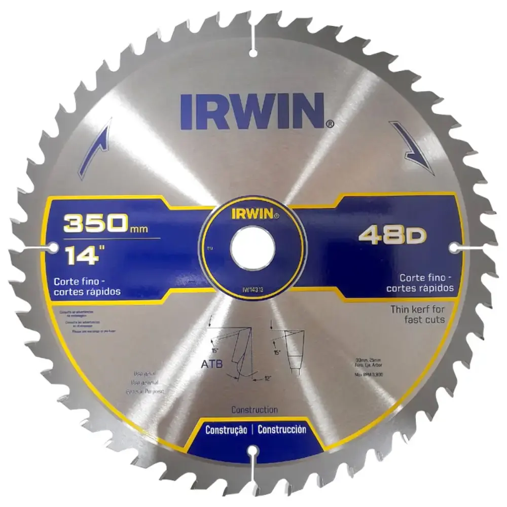 Serra circular widea 14 pol 350MM x 48D IW14313 Irwin — fotografia de referência