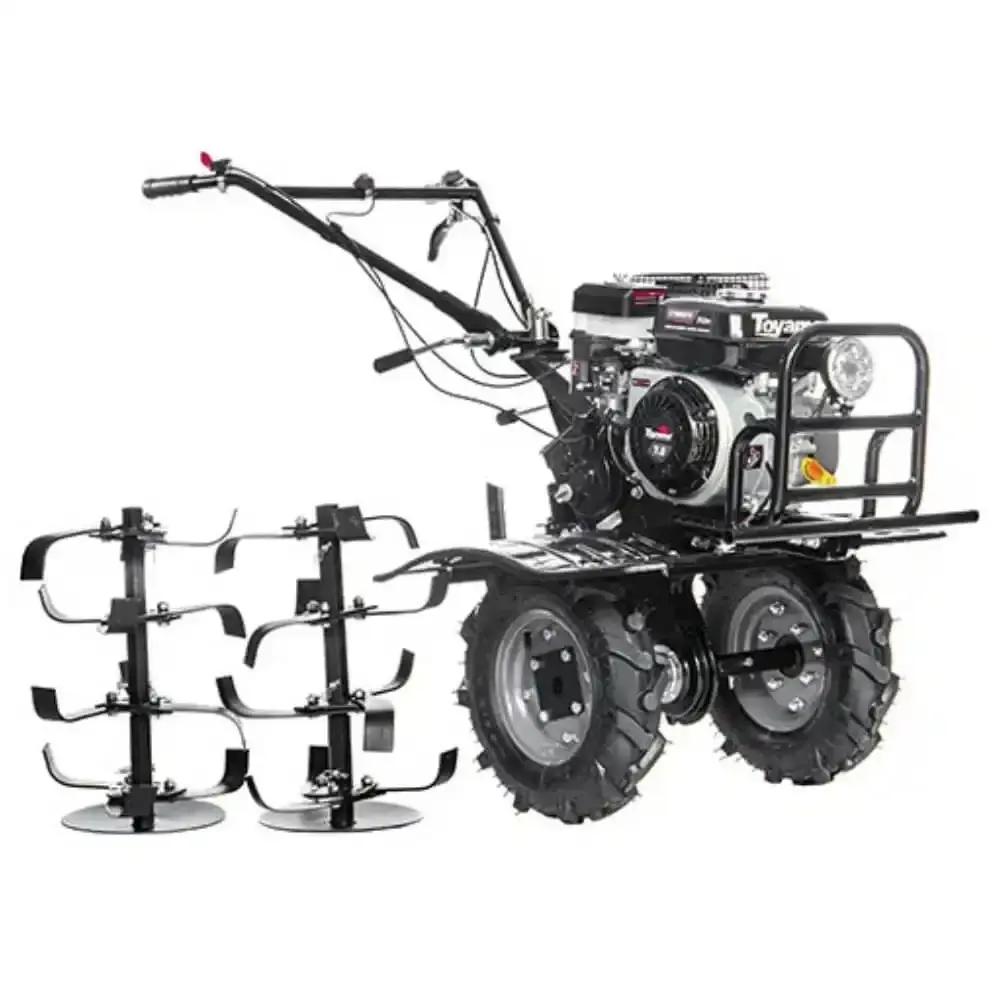Motocultivador à gasolina 7HP com rodas e enxada rotativa TT90R-XP-U Toyama — fotografia 4