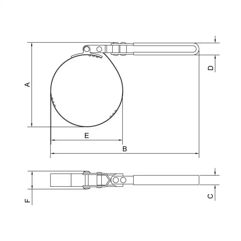 Chave para sacar filtro de óleo 104 à 113 MM Tramontina — fotografia 3