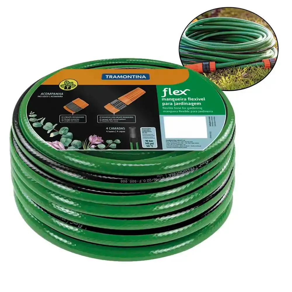 kit 2 Mangueiras Jardim 10M C/ Esguicho 79167100 TRAMONTINA — fotografia 5