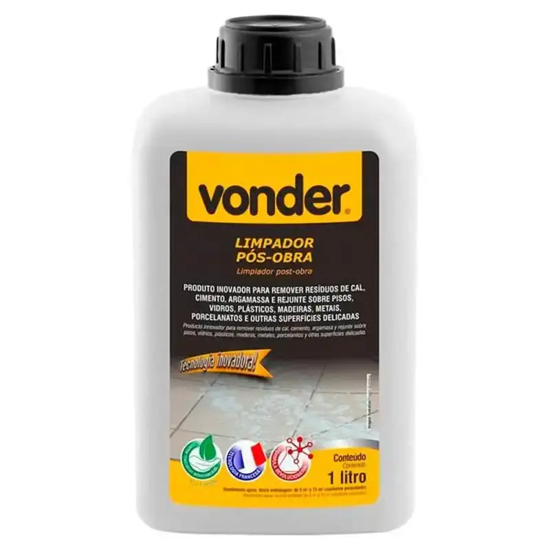 Limpador pós - obra 1 litro biodegradável Vonder — fotografia 2
