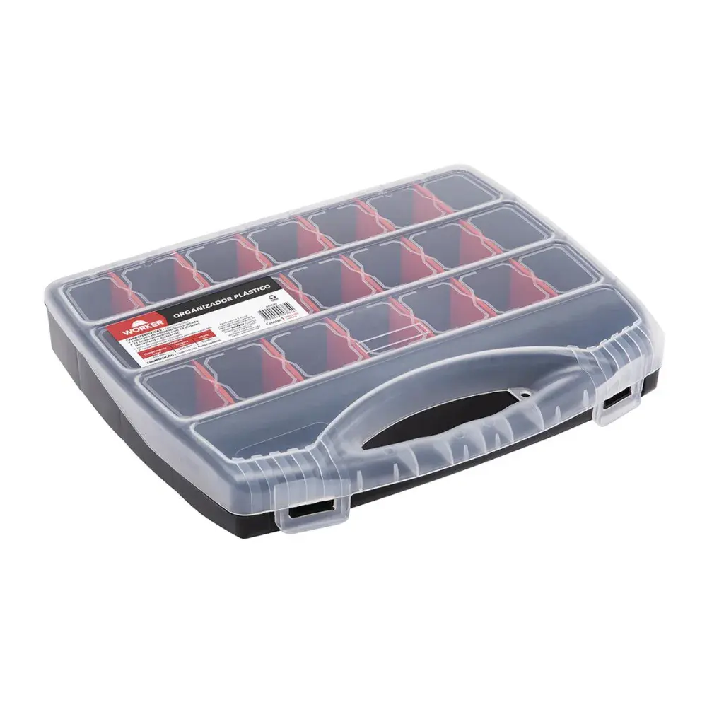 Organizador de plástico com 18 divisões 320X265MM Worker — fotografia de referência