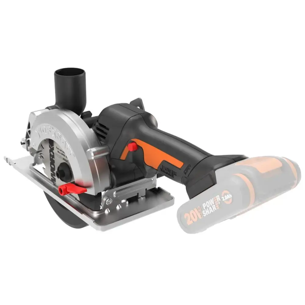 Serra Circular 20V MAX WORKSAW WX531.9 com 3 Discos s/ Bateria e Carregador WORX — fotografia 3