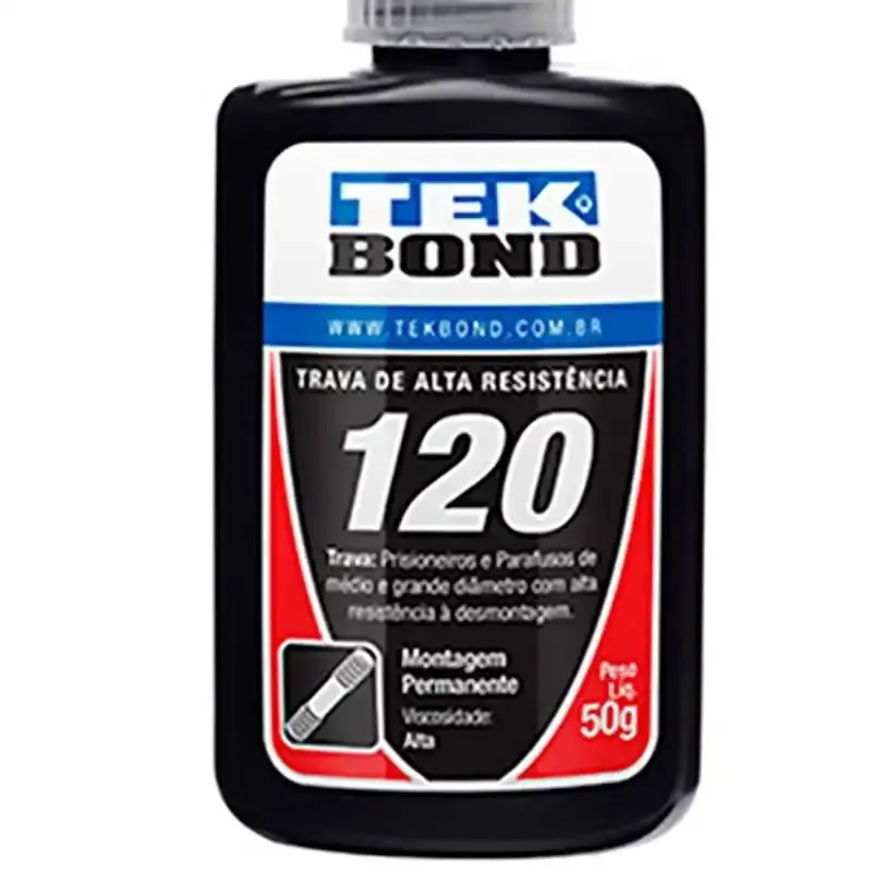 Cola trava parafusos 120 vermelho 50 GR 10141004300 Tekbond — fotografia 3