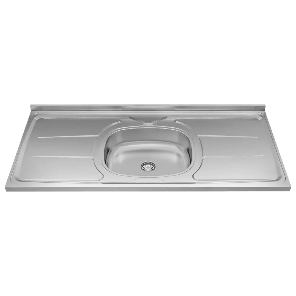 Pia bali concreto de inox sem válvula 1,20X0,53M da ghel plus — fotografia 3