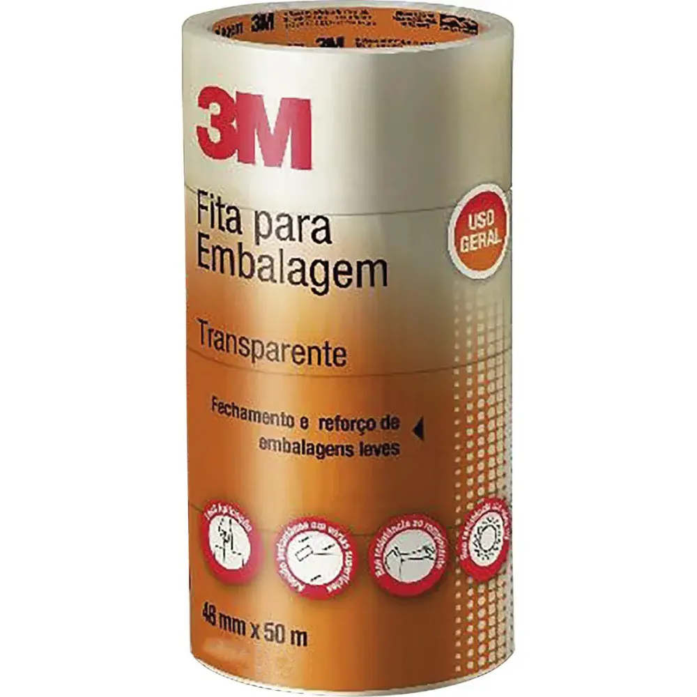 Fita para embalagem transparente 48X50MM 3M — fotografia de referência