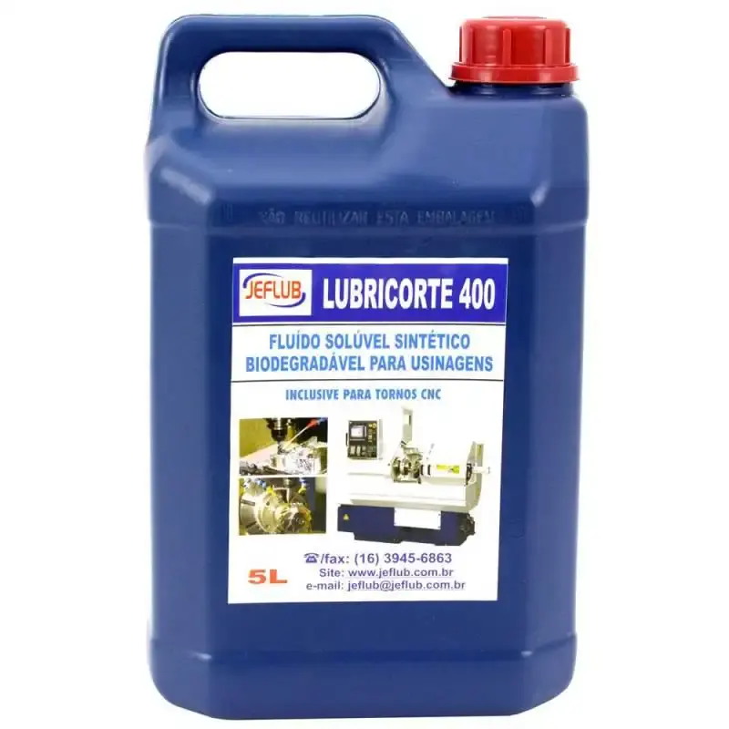 Óleo solúvel sintético biodegradável para usinagens lubricorte 400 5 litros jeflub — fotografia de referência