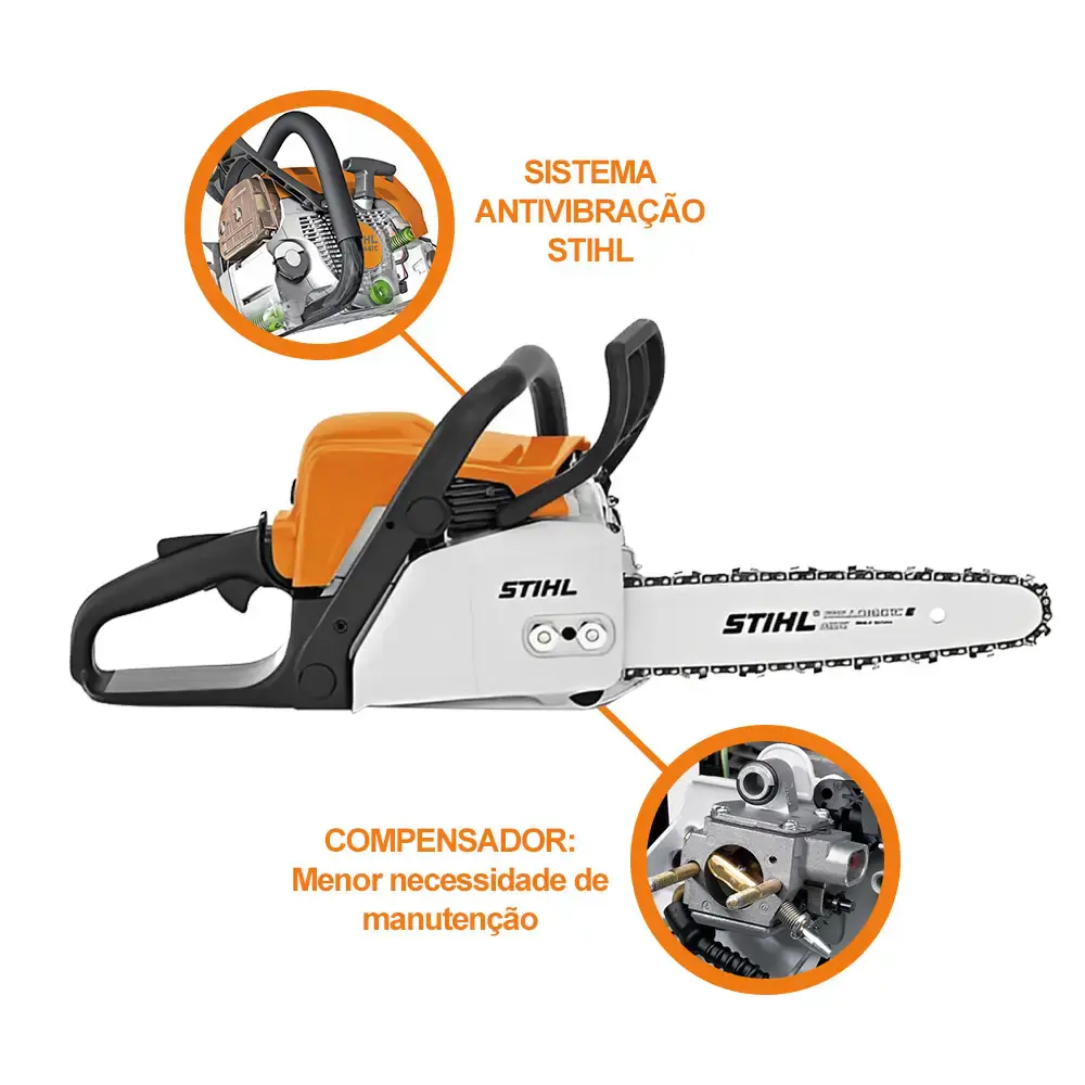Motosserra combustão a gasolina 31.8 CC sabre 40 CM MS 182 Stihl — fotografia 3