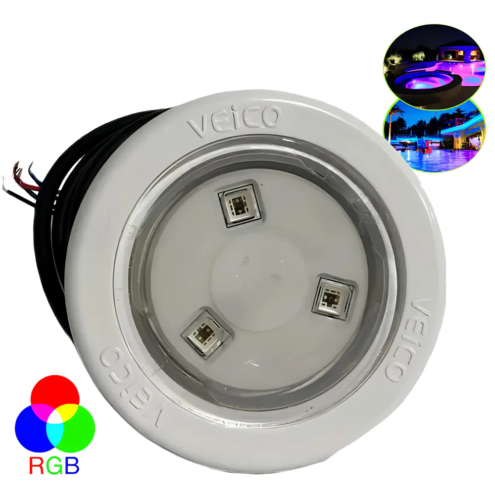 Refletor LED RGB 4.5W para piscinas de fibra 4 unidades 124025 Fluidra — fotografia 6