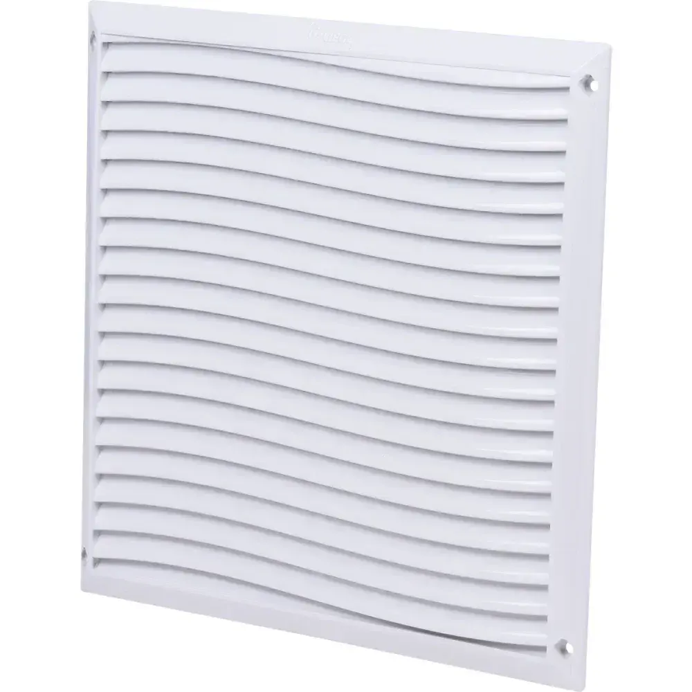 Grelha de ventilação quadrada sem tela 25X25CM branca Liege — fotografia 7