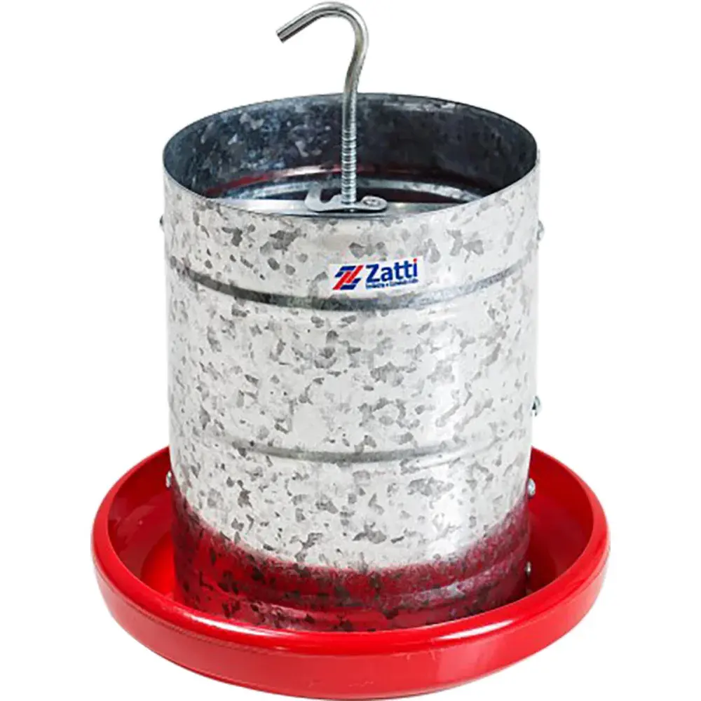Comedouro aves 5KG tubular prato plástico Zatti