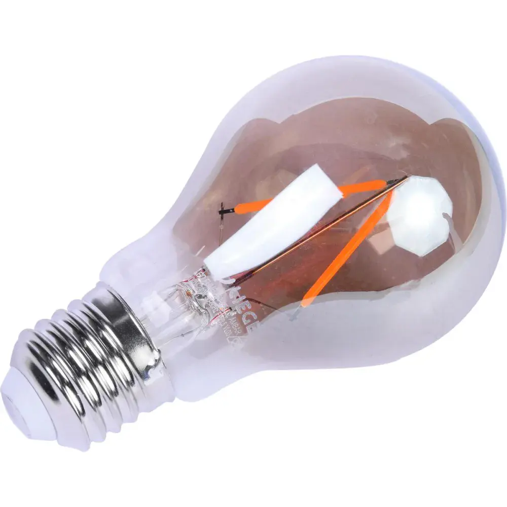 Lâmpada led filamento vintage fumê A60 bivolt Liege — fotografia 4