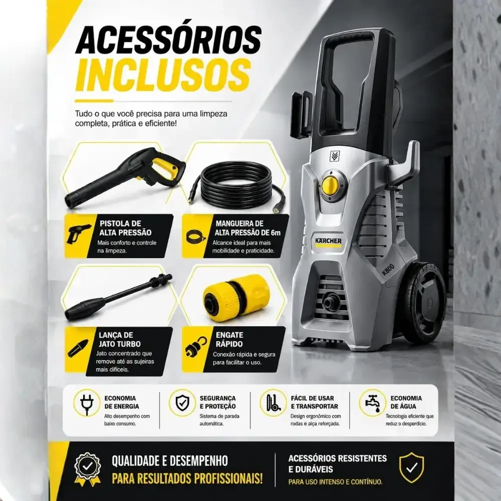 Lavadora de alta pressão K-800 new 1900W 2100 PSI Karcher 110 V — fotografia 4