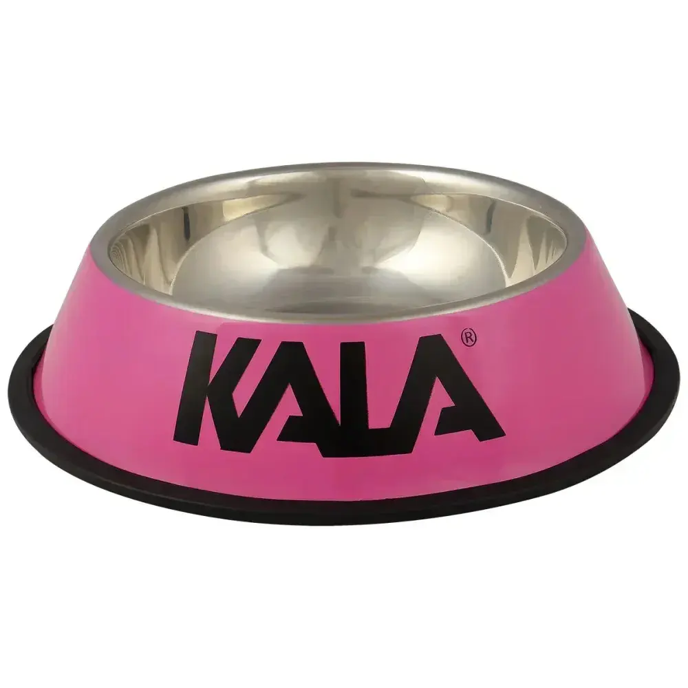 Tigela para pets em aço inox rosa 22CM Kala — fotografia 4