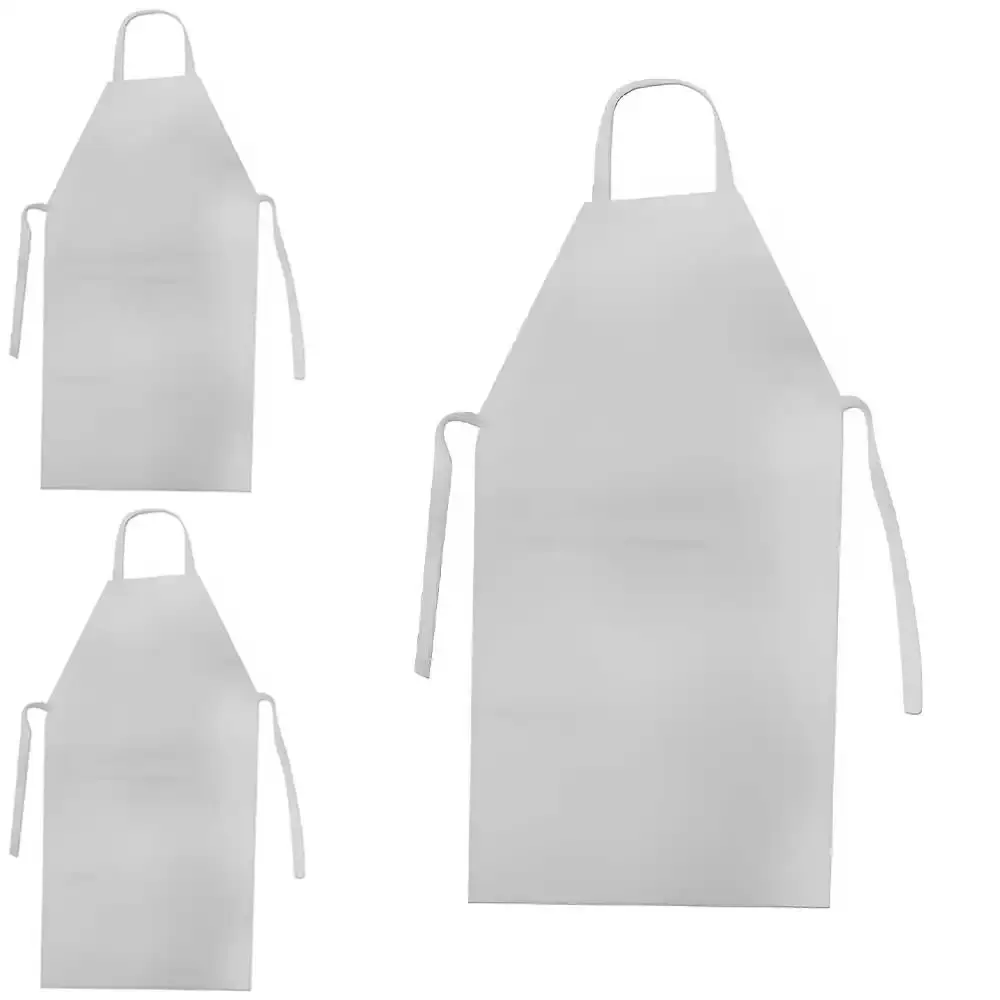 Avental de PVC Forrado 120 x 70 cm Branco com 03 Uni PLASTCOR — fotografia de referência