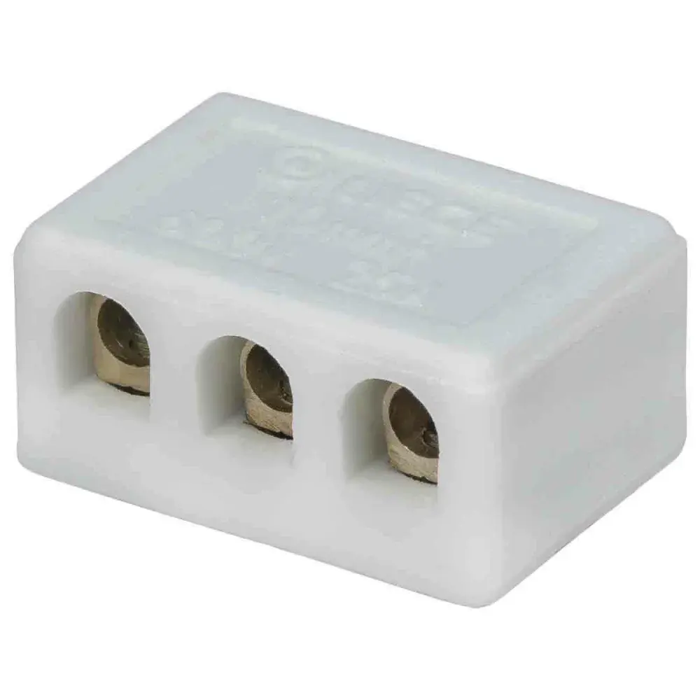 Conector porcelana médio com 3 polos 10MM Liege