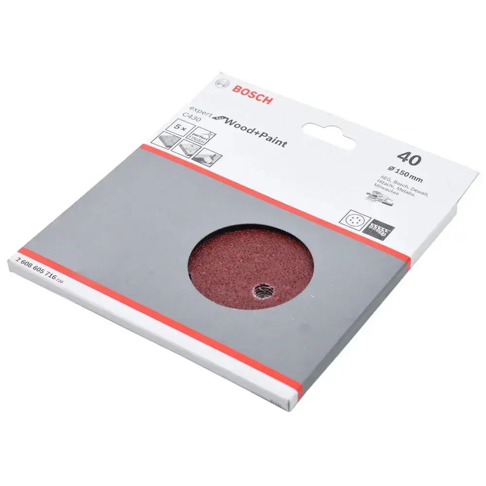 Folha de lixa C430 125MM com 5 unidades Bosch — fotografia 8