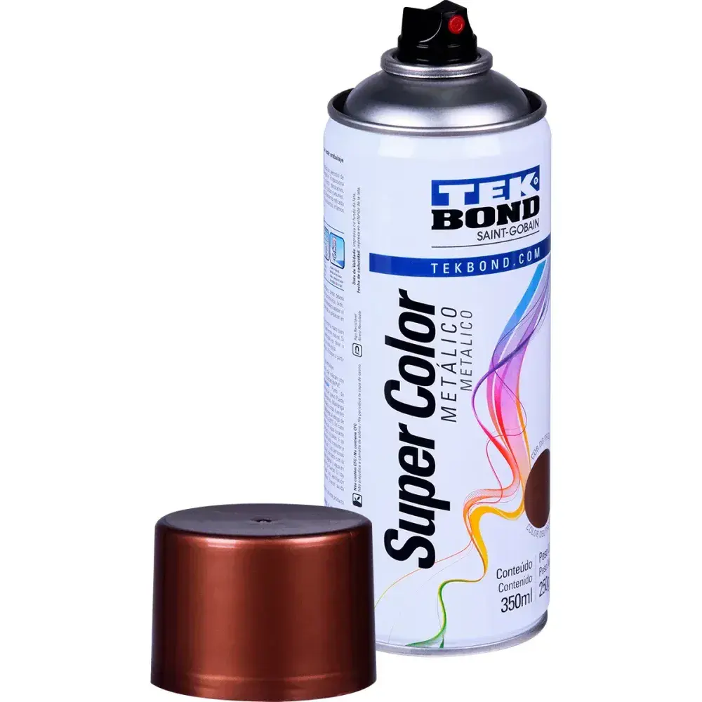 Tinta spray metálico Tekbond cobre 350ML — fotografia 6
