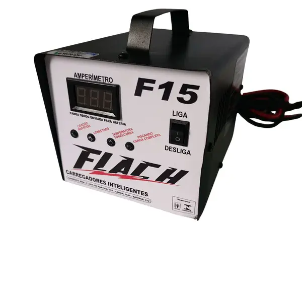 Carregador de baterias F15 - 15 ah - 12V Flach - semi novo — fotografia de referência