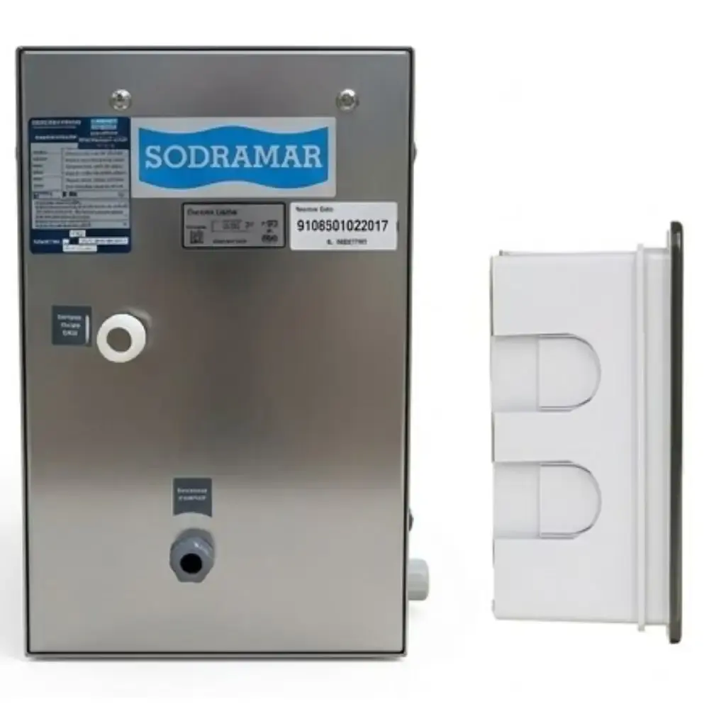Sauna a vapor steam inox 12KW mono com comando touch wifi 12KW steam inox 220V Sodramar — fotografia 3