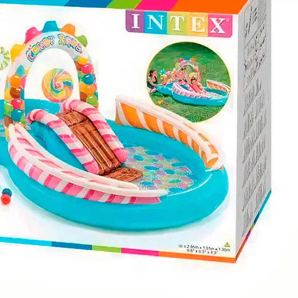 Piscina 206 litros playground inflável candy zone Intex — fotografia 4