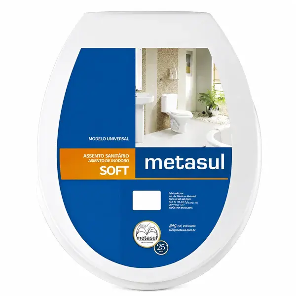 Assento sanitário soft branco - Metasul