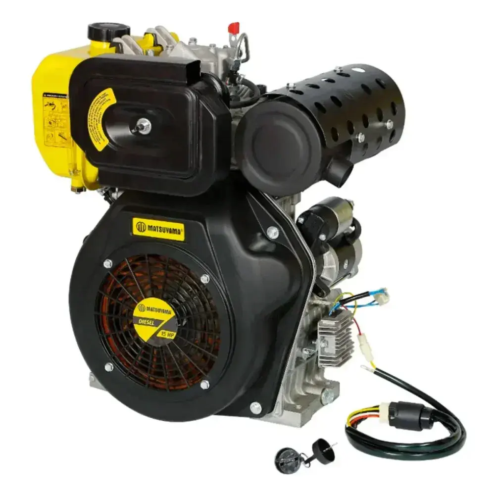 Motor a diesel 15HP com partida elétrica Matsuyama — fotografia 8