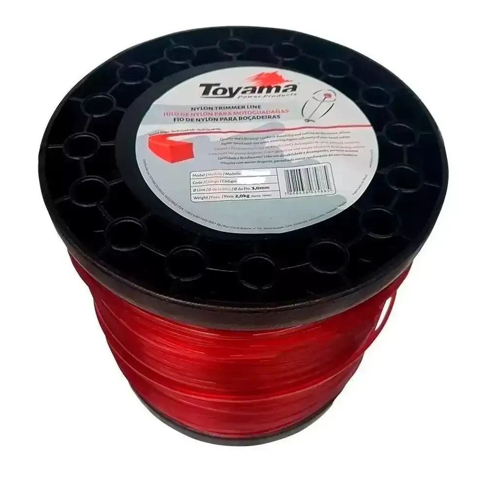 Fio de nylon 3 MM redondo para roçadeira bobina 2,268 KG Toyama — fotografia 3