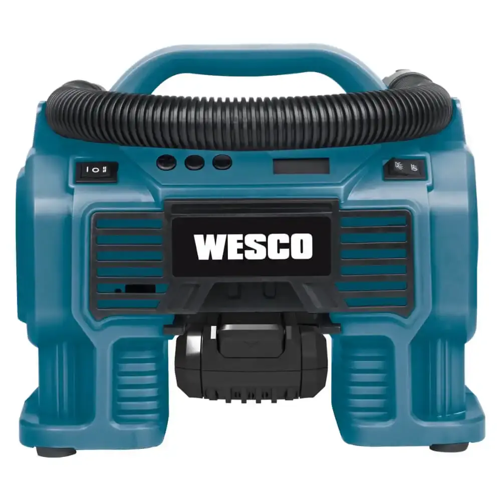 Compressor de ar portátil 160PSI 18V com 3 bicos WS2961.9 Wesco — fotografia de referência