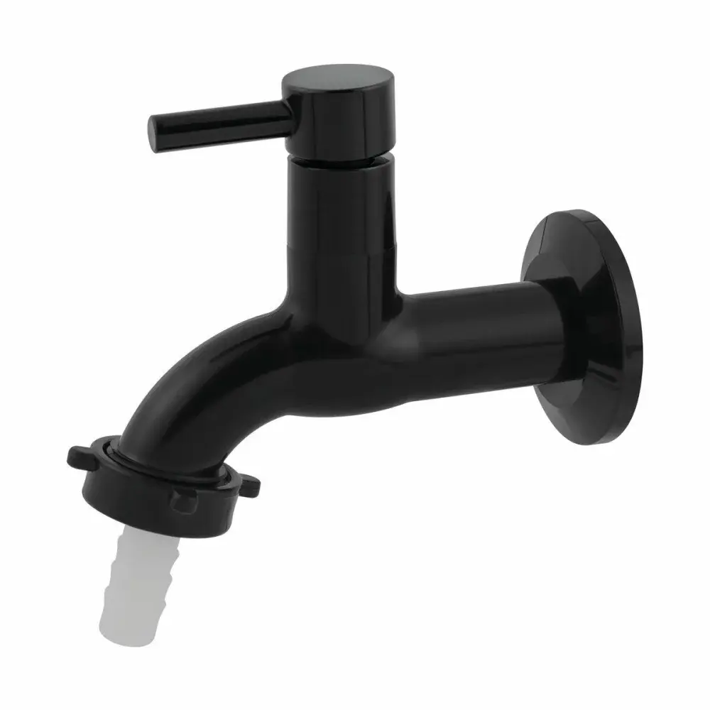 Torneira para jardim/tanque com bico abs 1130 1/4 preto da higo Higo ABS