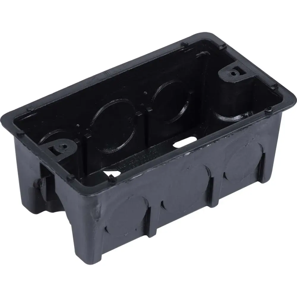 Caixa de luz em pvc retangular preta 4X2 Somar