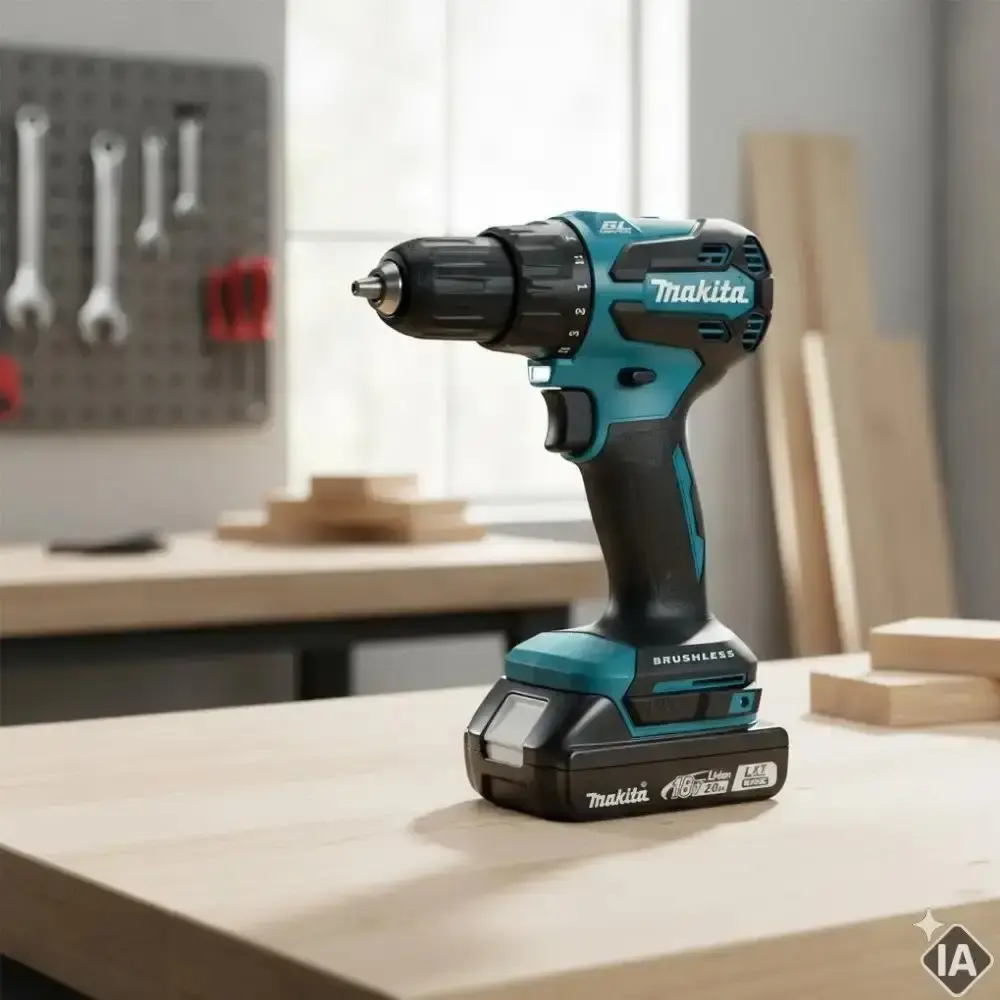 Parafusadeira de impacto bateria 18V carregador e maleta 74PÇS Makita estojo de brocas 41 pçs evald — fotografia 10