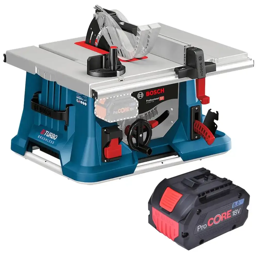 Serra circular de mesa 8 POL GTS 18V-216 bateria 18V GBA procore Bosch — fotografia de referência