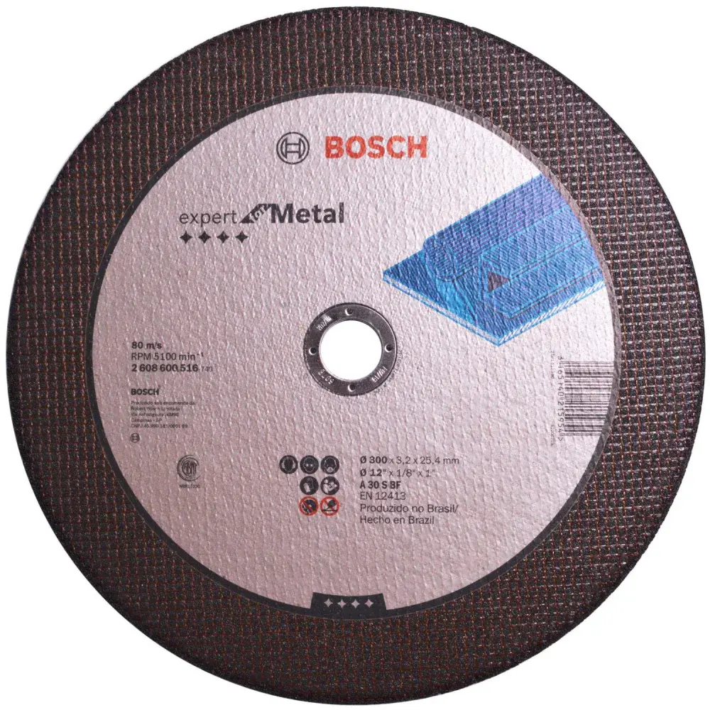 Disco de corte 12 x 1 G30 expert for metal Bosch — fotografia de referência