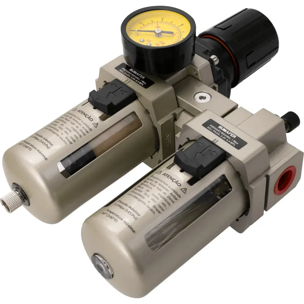Regulador e lubrificador de ar 145 lbf/pol 1/2 Bumafer — fotografia 7