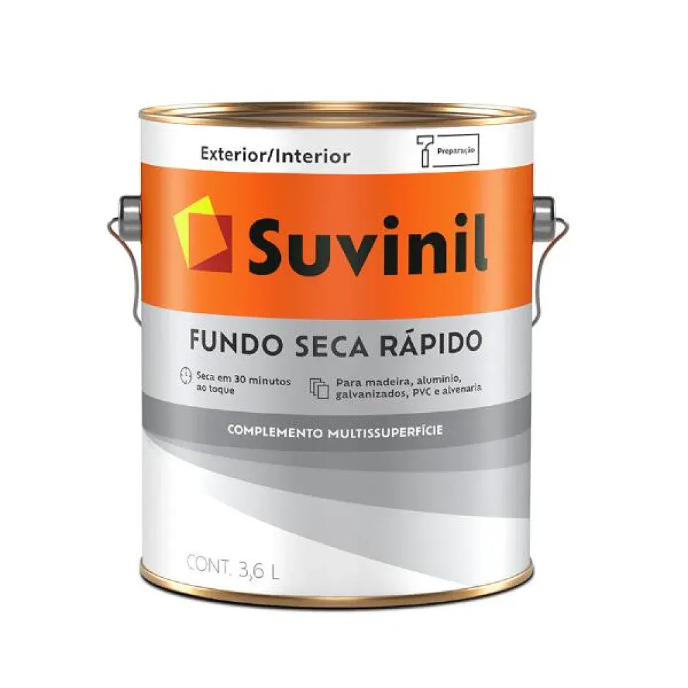 Tinta para fundo seca rápido branco 3,6L Suvinil — fotografia de referência