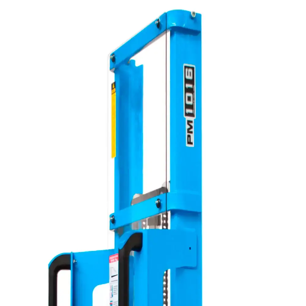 Empilhadeira hidráulica manual 1,0 TON elevação 1,6 metros 560 MM PM1016 Paletrans — fotografia 5